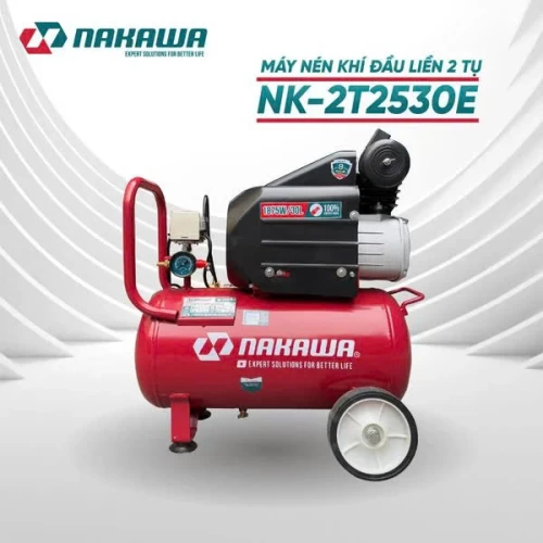 Máy Nén Khí đầu liền 2 tụ 1875W 30L NAKAWA NK-2T2530E