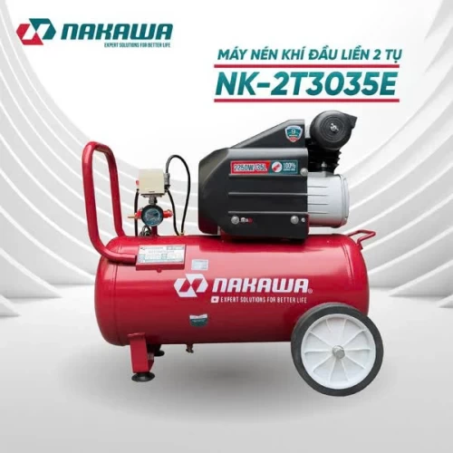 Máy Nén Khí đầu liền 2 tụ 2250W 35L NAKAWA NK-2T3035E