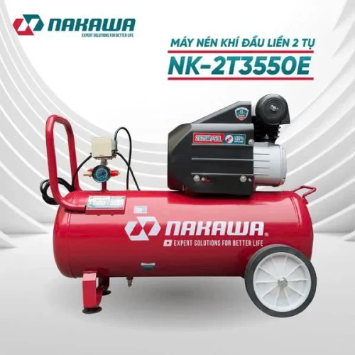 Máy Nén Khí đầu liền 2 tụ 2625W 50L NAKAWA NK-2T3550E